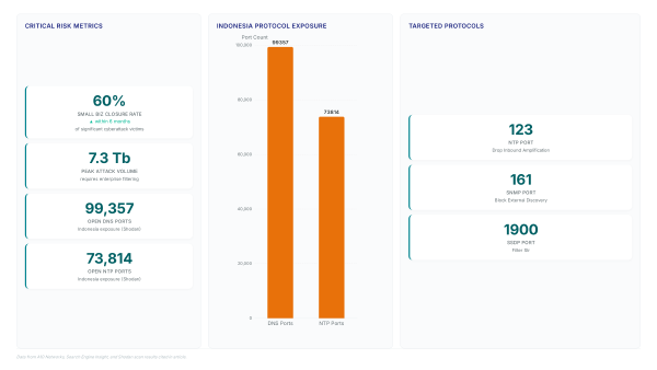 Reflection attacks in Indonesia: 30% of global traffic