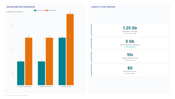 Dynamic BGP fixes static route limits on AWS